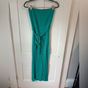 Elan Strapless Teal Maxi Dress